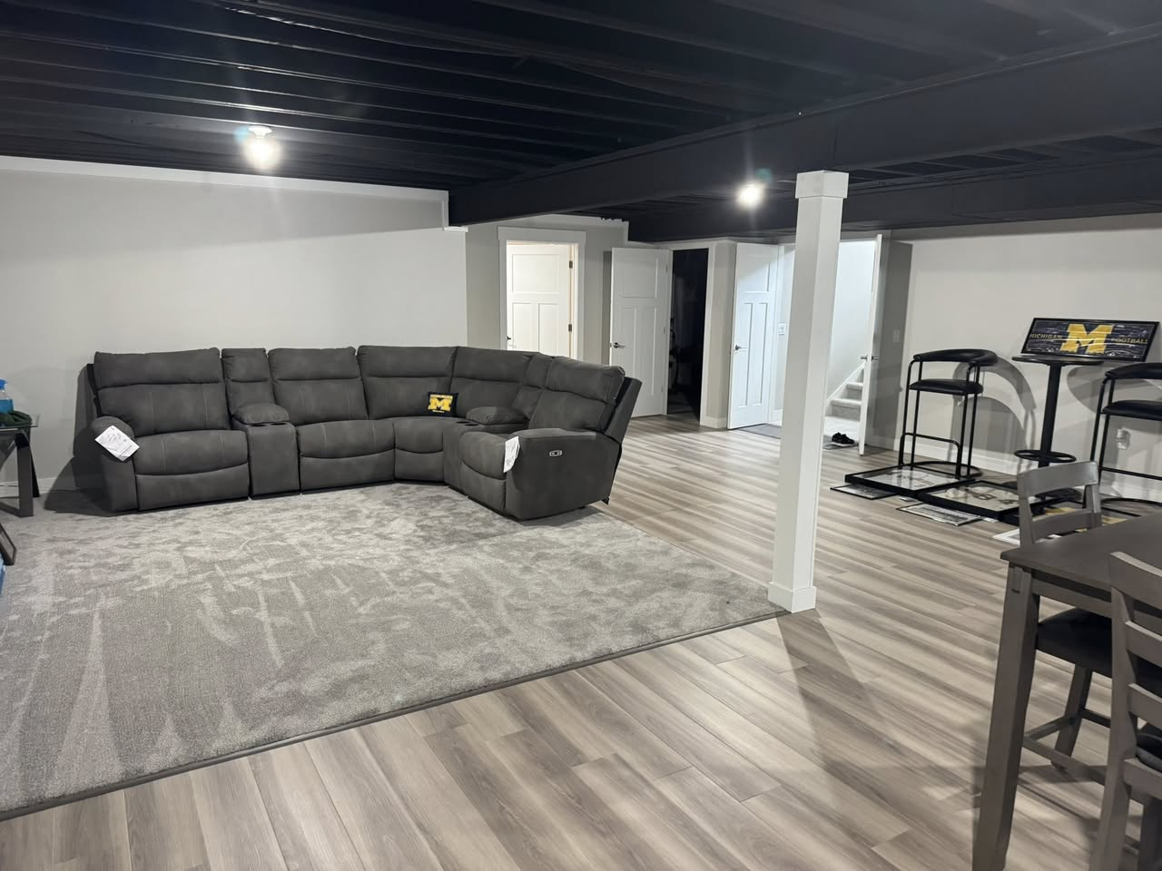 Finished basement renovation