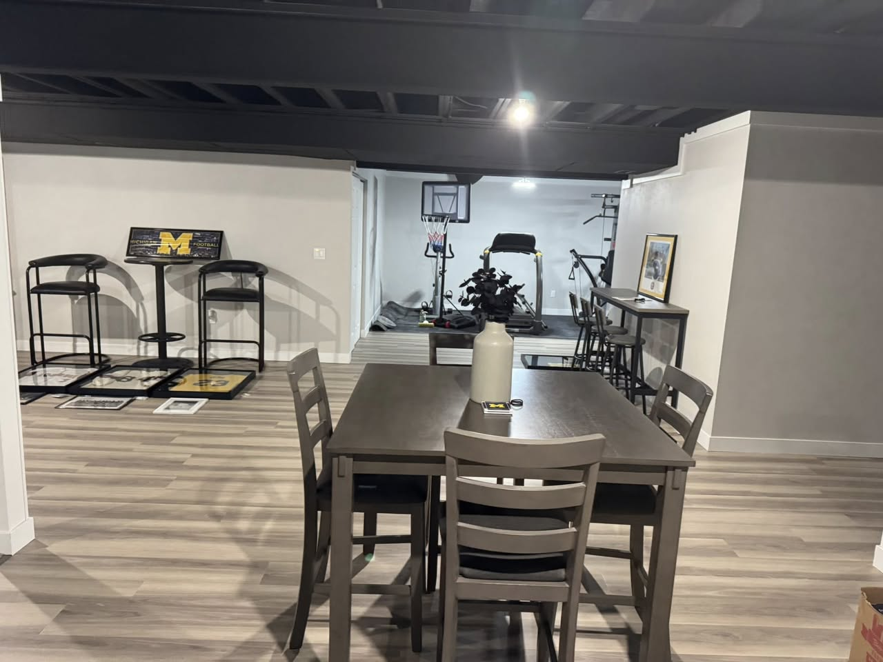 Finished basement renovation