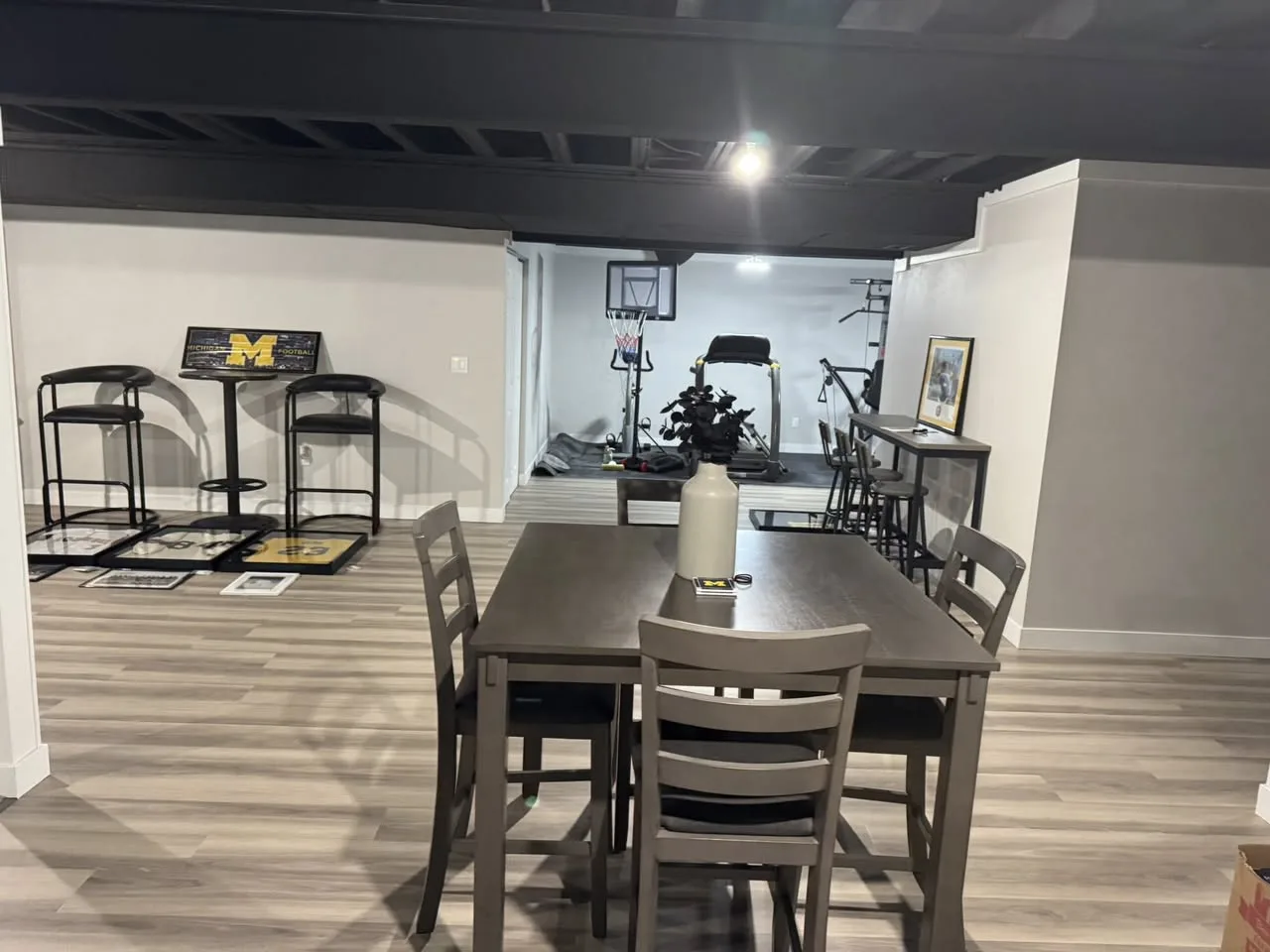 Finished basement renovation