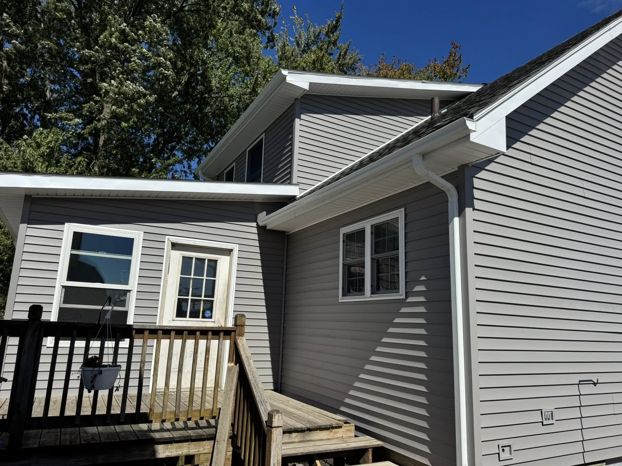 Completed siding and home addition